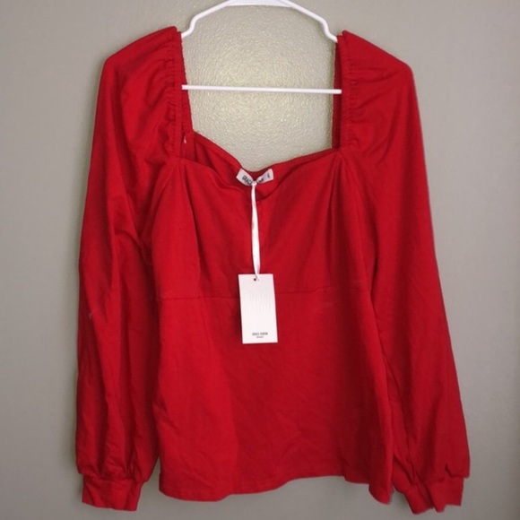 NWT GRACE KARIN Sweetheart Peasant Top - Picture 8 of 12
